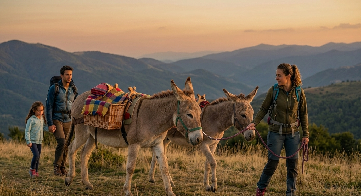 Trekking con gli asini e merenda in fattoria